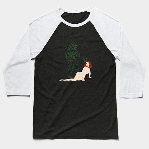 Creature vs Julie Baseball T-Shirt by Econoclash